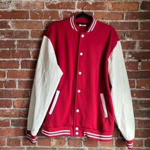 Red & White Letterman Jacket